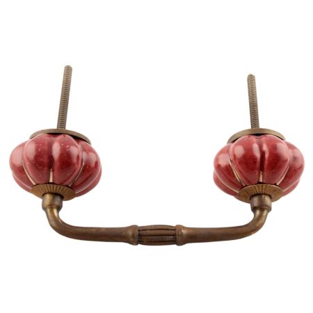 Cherry Golden Line Ceramic Melon Bridge Handle